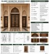 Star-Motif Kündekâri Wooden Mosque Door – KWD-06 – handcrafted kundekari mosque door detail view 4