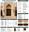 Wooden Mosque Door – WCD-12 – handcrafted kundekari mosque door detail view 2