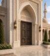 Wooden Mosque Door – WCD-12 – handcrafted kundekari mosque door detail view 3