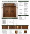 Modern Wooden Mosque Door – Model WDR-0006 – handcrafted kundekari mosque door detail view 3