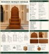 Custom Made Wooden Mosque Dais – wooden mosque mihrab detail view 3