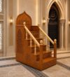 Custom Made Wooden Mosque Dais – wooden mosque mihrab detail view 4