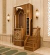 Ottoman Style Mosque Minbar-Dais – wooden mosque mihrab detail view 2