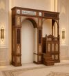 Home Prayer Room Mihrab – wooden mosque mihrab detail view 4