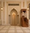 Tile Mosque Minbar – Model TMN-0002 – wooden mosque mihrab detail view 1
