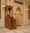Tile Mosque Minbar – Model TMN-0002 – wooden mosque mihrab detail view 3