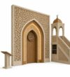 Modern Wooden Mosque Mihrab – Model WMH-0003 – custom wooden mosque mihrab