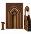 Modern Wooden Mosque Mihrab – Model WMH-0002 – custom wooden mosque mihrab