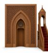 Wooden Mosque Mihrab – Model WMH-0004 – custom wooden mosque mihrab