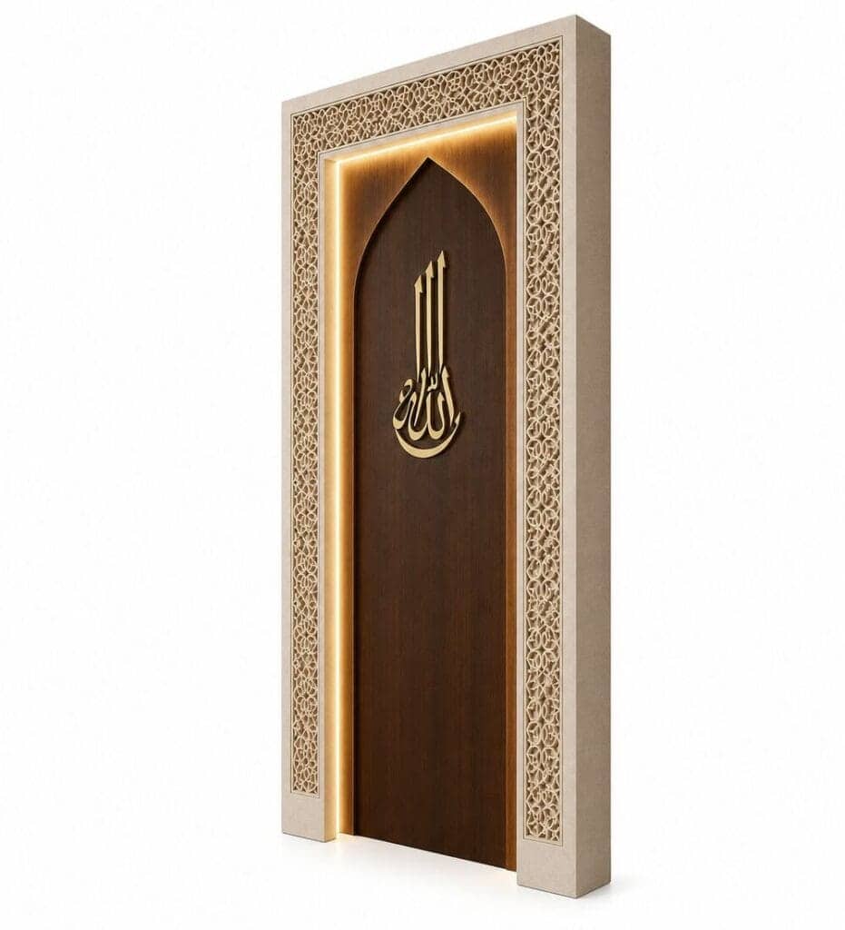 Modern Contemporary Wooden Mosque Mihrab – custom wooden mosque mihrab