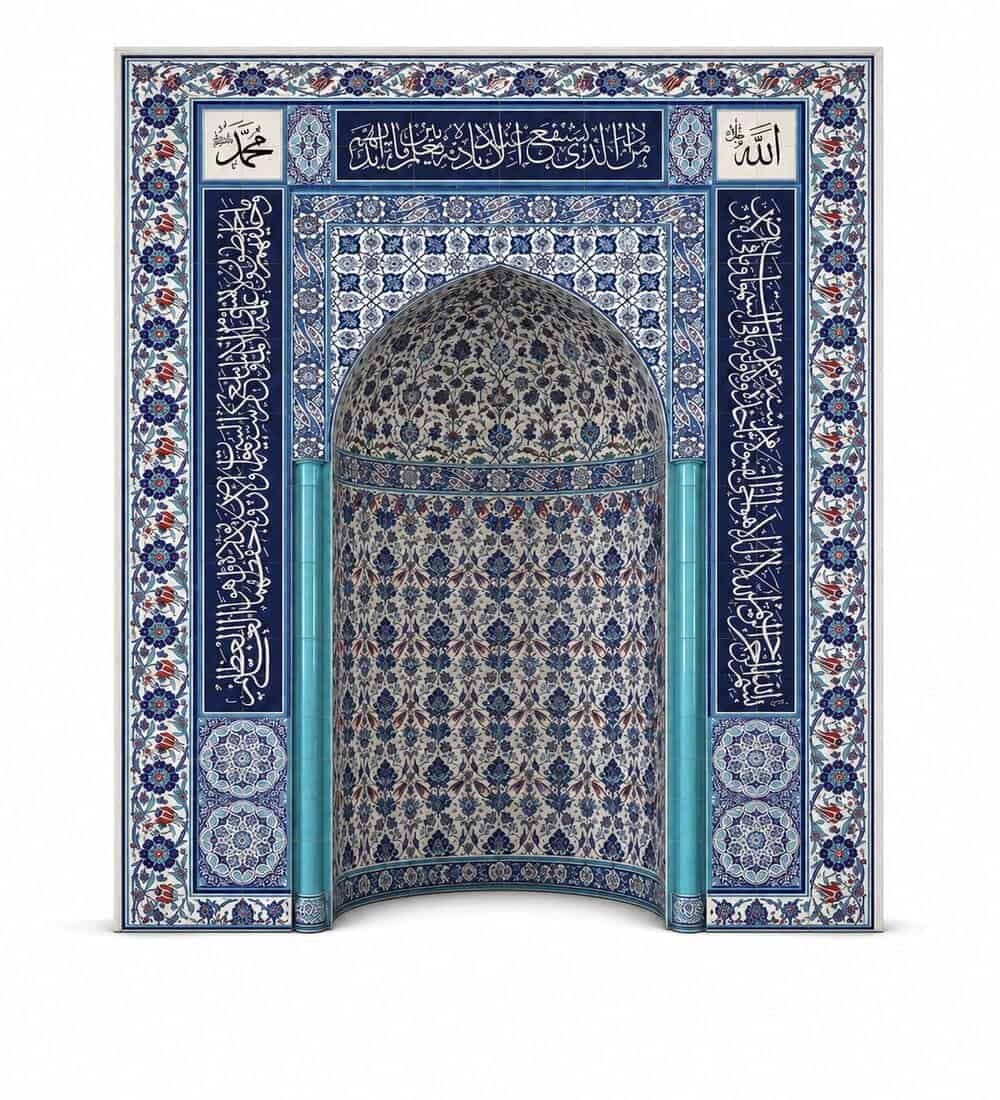 Tile Mosque Mihrab – TA-14 | MosqueBuild Tile Mosque Mihrab – TA-14 – custom wooden mosque mihrab