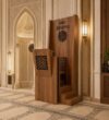 Handcrafted Islamic Wooden Pulpit-Dais – wooden mosque mihrab detail view 3