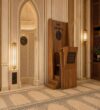 Handcrafted Islamic Wooden Pulpit-Dais – wooden mosque mihrab detail view 4