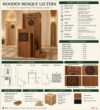 Handcrafted Islamic Wooden Pulpit-Dais – wooden mosque mihrab detail view 1