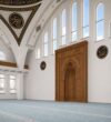 Classic Calligraphy-Decorated Wooden Mosque Mihrab – wooden mosque mihrab detail view 3