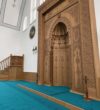 Classic Calligraphy-Decorated Wooden Mosque Mihrab – wooden mosque mihrab detail view 10