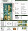 Double-Leaf Wooden Mosque Door – Model WDR-0027 – handcrafted kundekari mosque door detail view 4