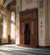 Classic Wooden Mosque Mihrab – wooden mosque mihrab detail view 1