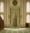 Modern Marble Mosque Mihrab – Model MMH-0006 – wooden mosque mihrab detail view 2