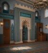 Modern Marble Mosque Mihrab – Model MMH-0002 – wooden mosque mihrab detail view 2