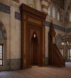 Wooden Mosque Mihrab – Model WMH-0018 – wooden mosque mihrab detail view 2