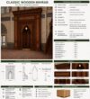 Wooden Mosque Mihrab – Model WMH-0018 – wooden mosque mihrab detail view 4