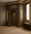Wooden Mosque Mihrab – Model WMH-0016 – wooden mosque mihrab detail view 1