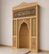 Wooden Mosque Mihrab – Model WMH-0010 – wooden mosque mihrab detail view 2
