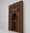 Oak Wooden Mosque Mihrab – Model WMH-0008 – wooden mosque mihrab detail view 1