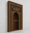 Oak Wooden Mosque Mihrab – Model WMH-0008 – wooden mosque mihrab detail view 2