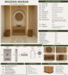 Custom Prayer Room Interior Design – Model PR-0004 – wooden mosque mihrab detail view 4