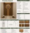Modern Custom Prayer Room Interior Design – Model PR-0002 – wooden mosque mihrab detail view 3