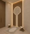 Custom Prayer Room Interior Design – Model PR-0001 – wooden mosque mihrab detail view 3