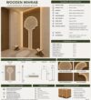 Custom Prayer Room Interior Design – Model PR-0001 – wooden mosque mihrab detail view 5