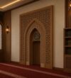 Wooden Mosque Mihrab – Model WMH-0004 – wooden mosque mihrab detail view 3