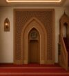 Wooden Mosque Mihrab – Model WMH-0004 – wooden mosque mihrab detail view 4