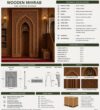Wooden Mosque Mihrab – Model WMH-0004 – wooden mosque mihrab detail view 5