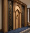 Wooden Mosque Mihrab – WA-11 – wooden mosque mihrab detail view 2