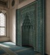 Tile Mosque Mihrab – TA-19 – wooden mosque mihrab detail view 1