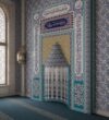 Tile Mosque Mihrab – TA-17 – wooden mosque mihrab detail view 1