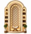 Custom Prayer Room Interior Design – Model PR-0011 – custom wooden mosque mihrab