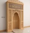 Wooden Mosque Mihrab – Model WMH-0010 – wooden mosque mihrab detail view 3