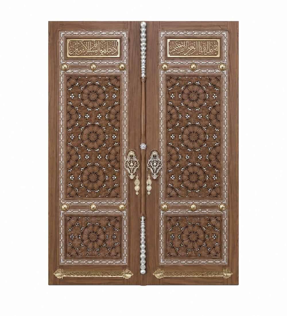 Kündekâri Wooden Mosque Door – KWD-05 | MosqueBuild Kündekâri Wooden Mosque Door – KWD-05 – custom handcrafted kundekari mosque door
