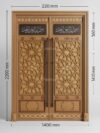 Metal Mosque Entrance Door – Model MDR-0005 – mosque chandelier detail view 9