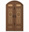 Modern Oak Wooden Mosque Door – custom handcrafted kundekari mosque door