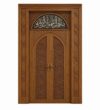 Oak Wooden Mosque Door – Model WDR-0004 – custom handcrafted kundekari mosque door