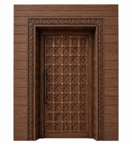 CNC-Carved Wooden Mosque Door – WCD-05 – custom handcrafted kundekari mosque door