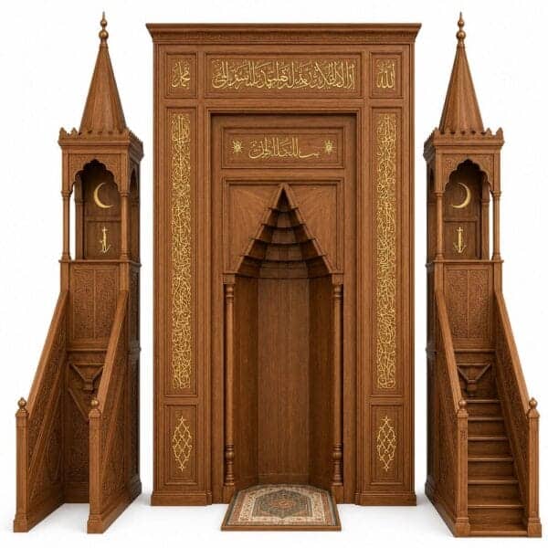 Wooden Oak Prayer Altar Niche 1