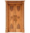 Double-Leaf Wooden Mosque Door – Model WDR-0026 – custom handcrafted kundekari mosque door