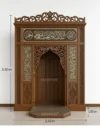 Wooden Mosque Mihrab – Model WMH-0036 – wooden mosque mihrab detail view 2